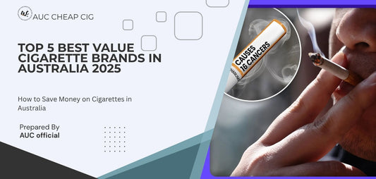 Best value cigarettes in Australia featuring Marlboro, Winfield, and Dunhill packs with Australian map background – AUS Cheap Cig Brand